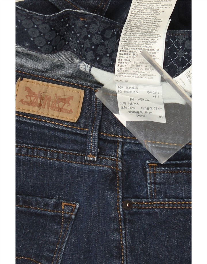 Damskie jeansy LEVI'S 525 Straight US 8 Medium W29 L32 Granatowa bawełna