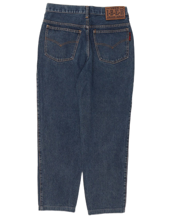 Damskie jeansy z wysokim stanem Iber IT 48 XL W30 L28 Niebieskie bawełniane