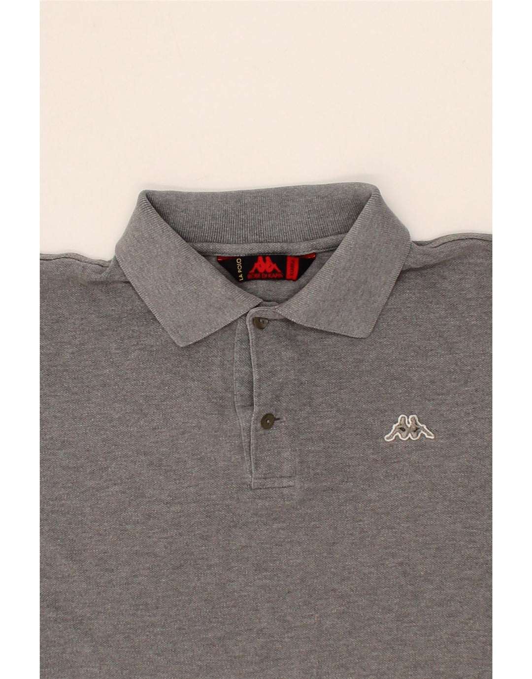 KAPPA Mens Polo Shirt XL Grey Cotton Vintage Kappa and Second-Hand Kappa from Messina Hembry 