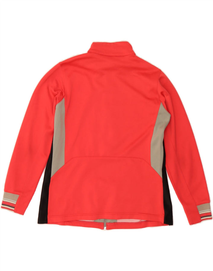 ASICS Womens Tracksuit Top Jacket Medium Red Colourblock Vintage Asics and Second-Hand Asics from Messina Hembry 