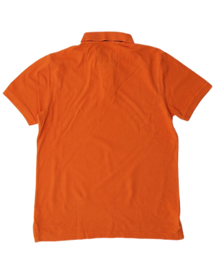 CREW CLOTHING Mens Polo Shirt Medium Orange Cotton