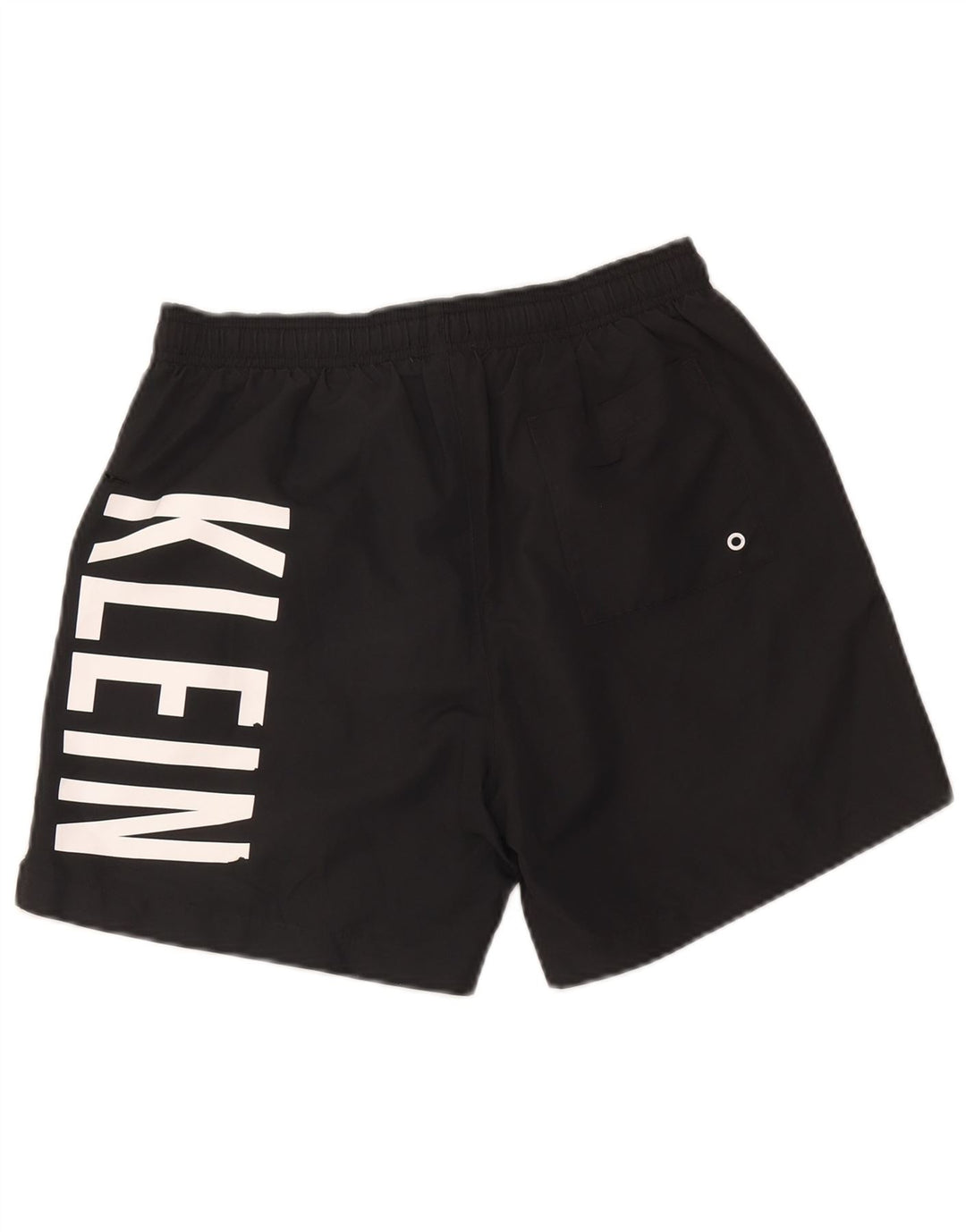 Męskie spodenki kąpielowe Calvin Klein z grafiką, małe, czarne, poliestrowe