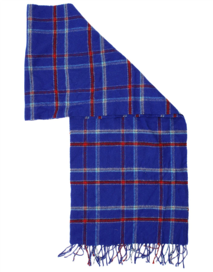 Jack Wills Męski szalik z dzianiny w jednym rozmiarze, klasyczna niebieska krata