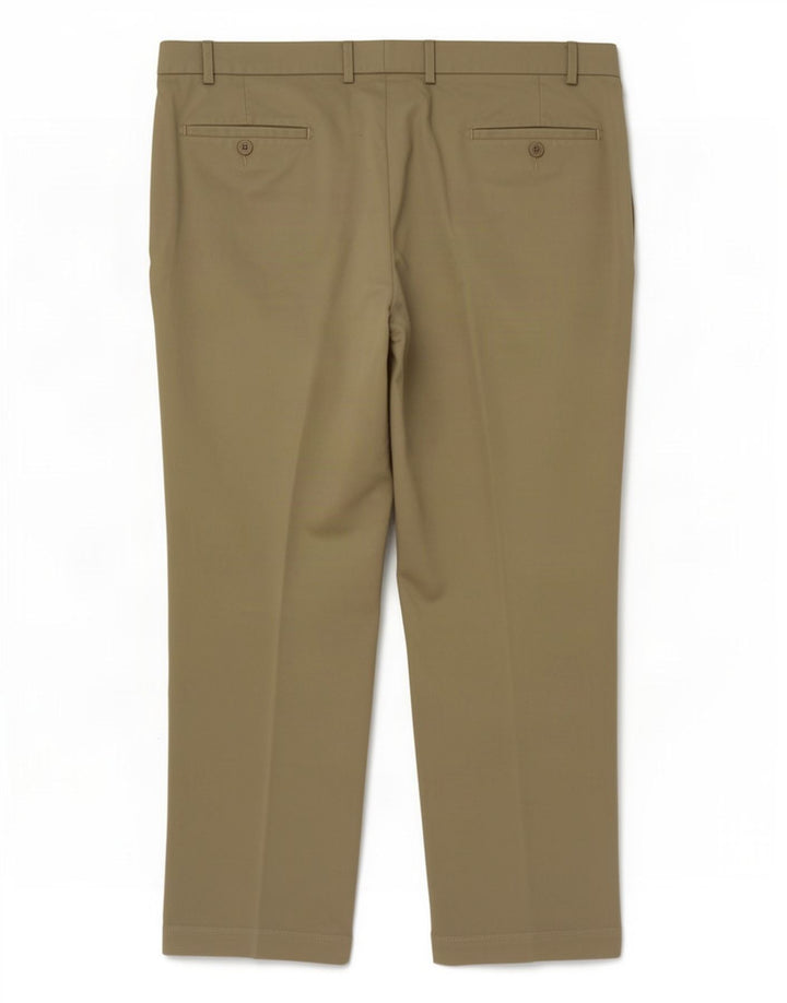 Marks & Spencer Męskie proste spodnie chino W44 L31 Beżowy poliester