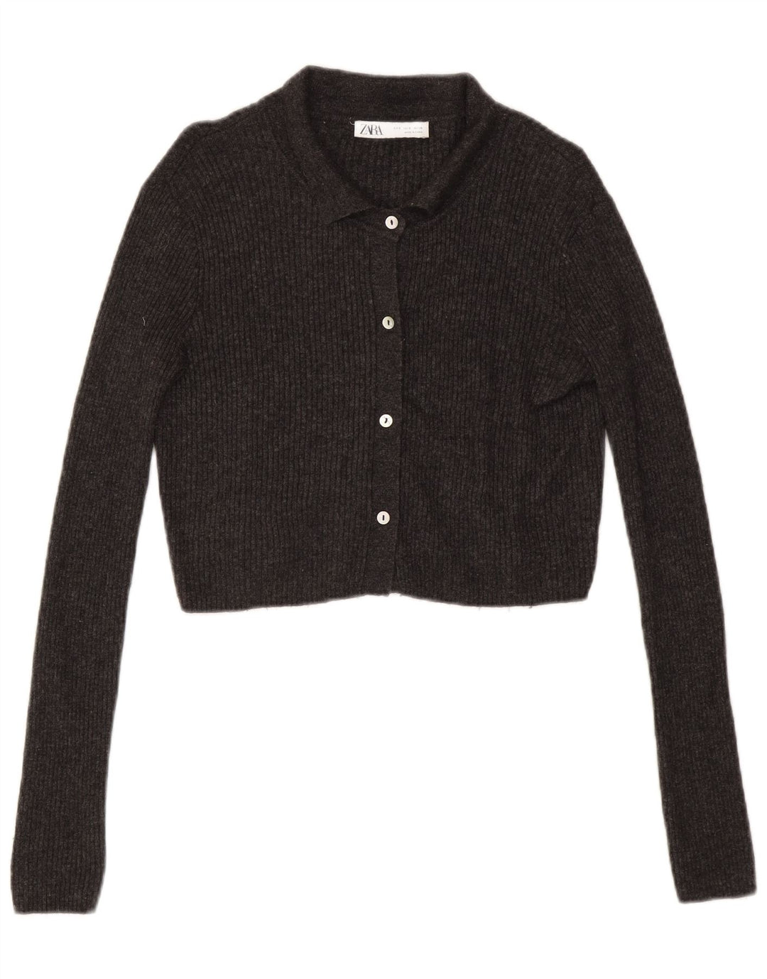 Sweter damski Zara Crop Cardigan UK 10 Small Grey