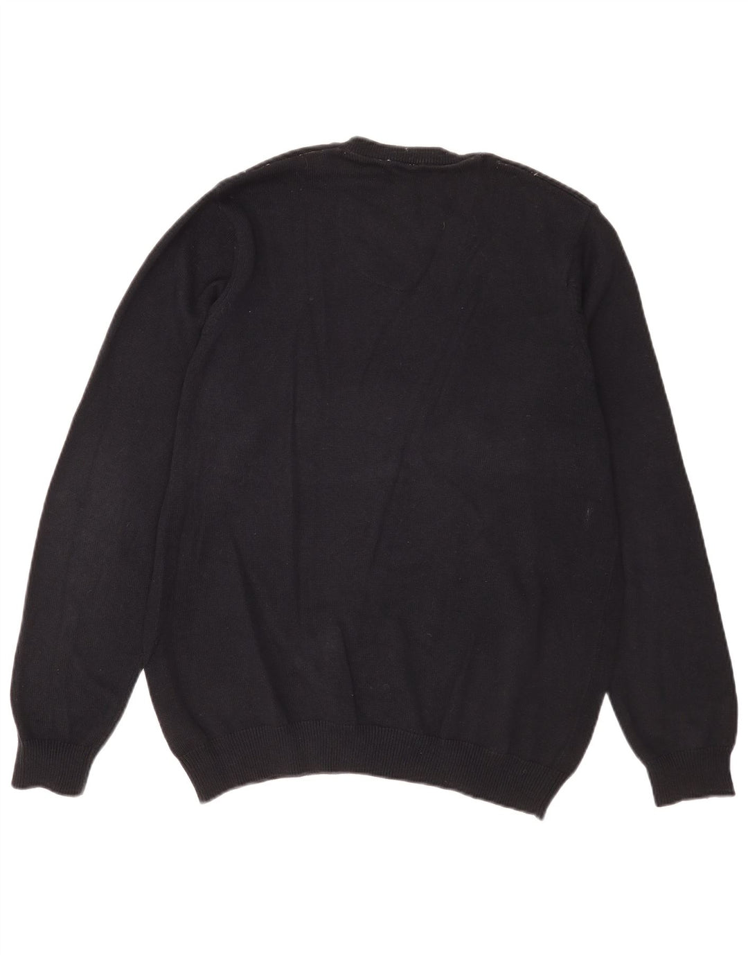 Męski sweter Marks & Spencer Blue Harbor z dekoltem w kształcie litery V, średni granatowy