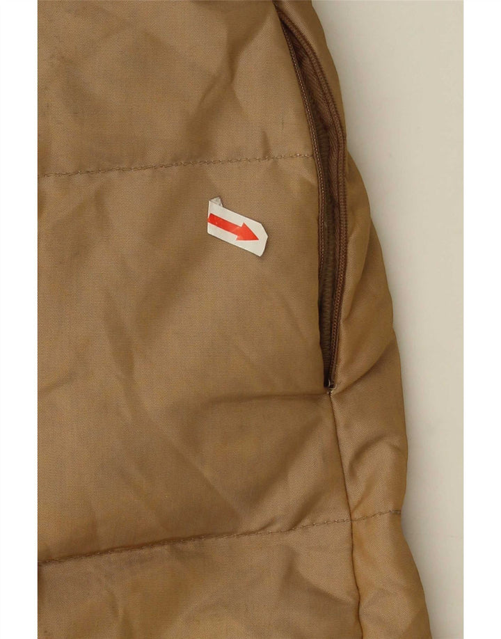 Ocieplany płaszcz damski Zara UK 10, mały, brązowy nylon