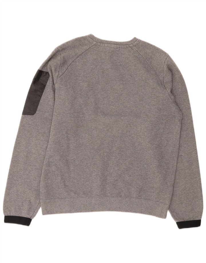 Męska bluza z grafiką NIKE, mała, szara, bawełniana w bloki kolorów