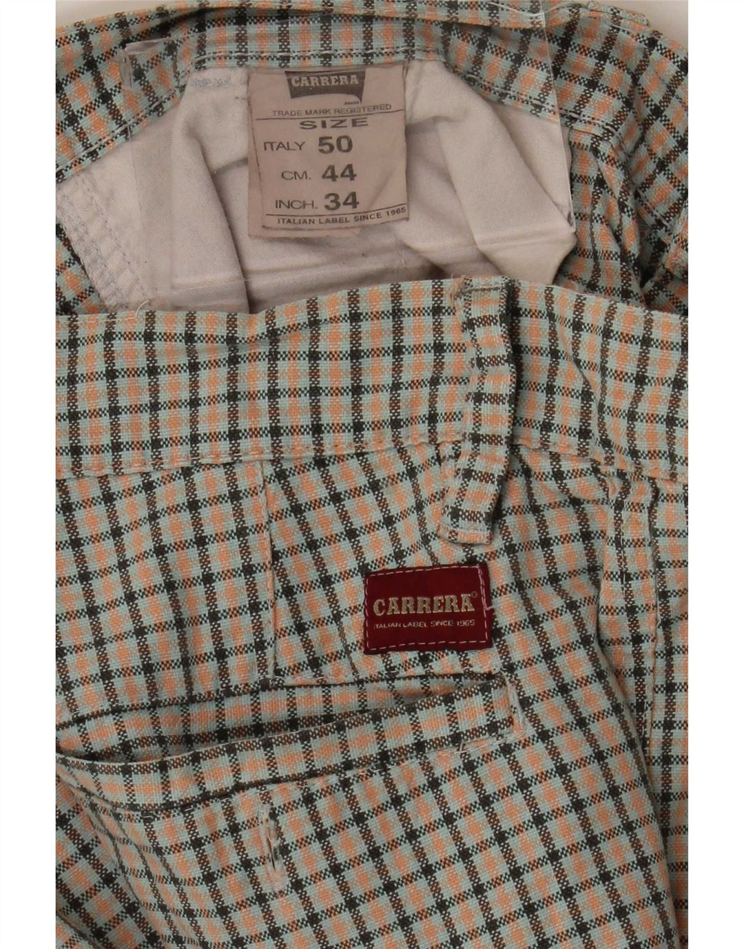 Męskie spodenki chino Carrera IT 50 Large W34 wielobarwna bawełniana kratka