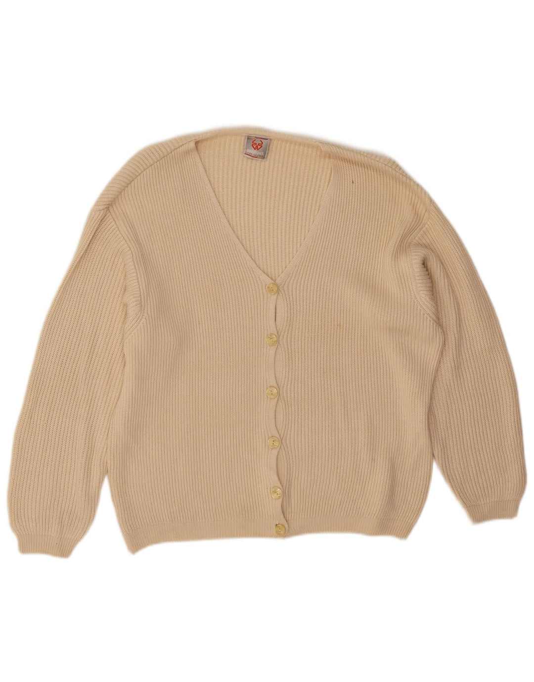 Sweter damski Stefanel Oversized Cardigan UK 14 Średni Beżowy Wiskoza