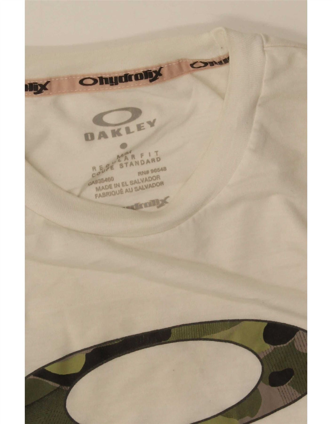 Męski T-shirt Oakley o regularnym kroju z grafiką, średni biały