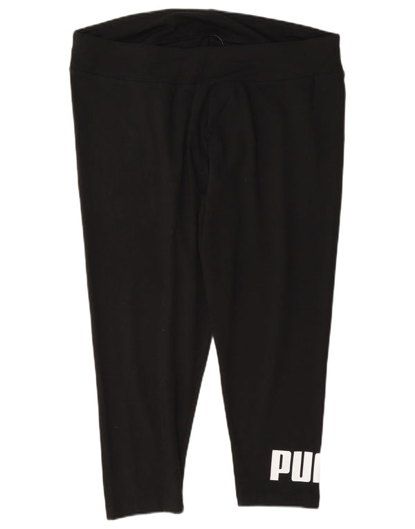 Damskie legginsy Puma Graphic Capri UK 18 XL, czarne, bawełniane