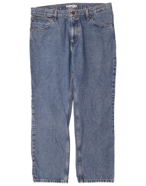Wrangler Męskie Proste Dżinsy W36 L30 Niebieskie Bawełniane