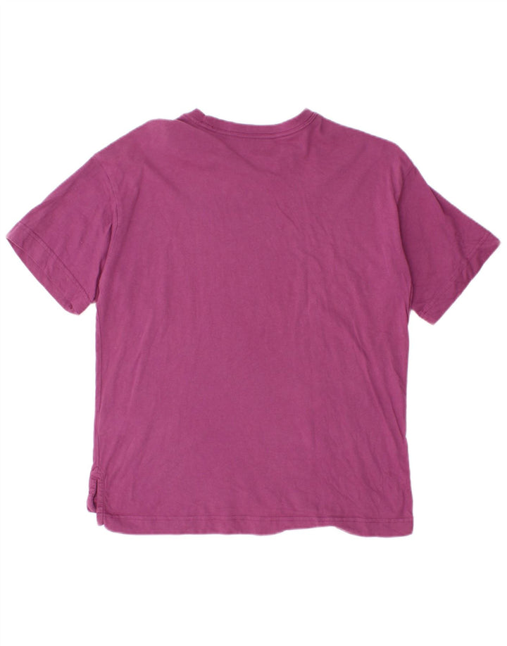 Męski T-shirt Champion z grafiką, mały, fioletowy, bawełniany