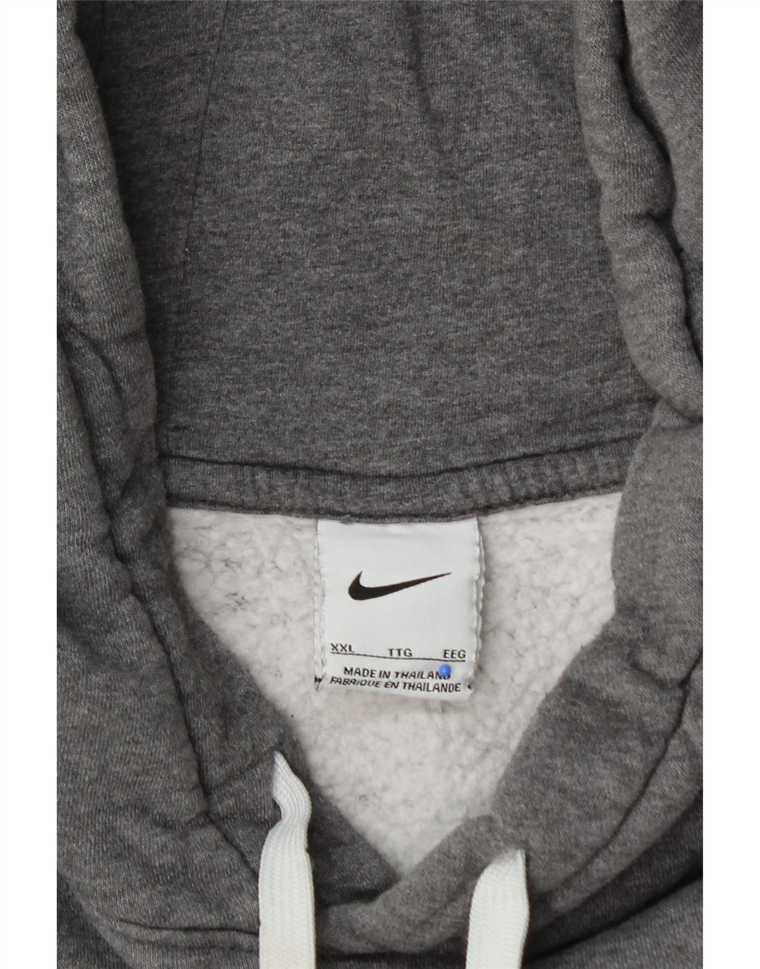 NIKE Mens Hoodie Jumper 2XL Grey Cotton