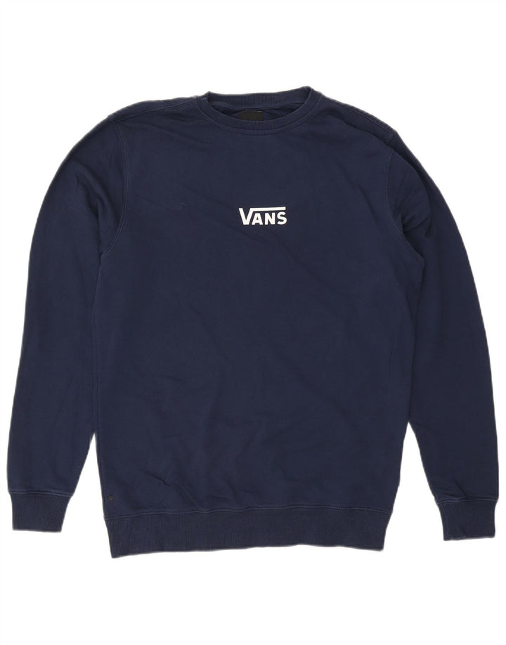 Męski sweter Vans, mały, granatowy, bawełniany
