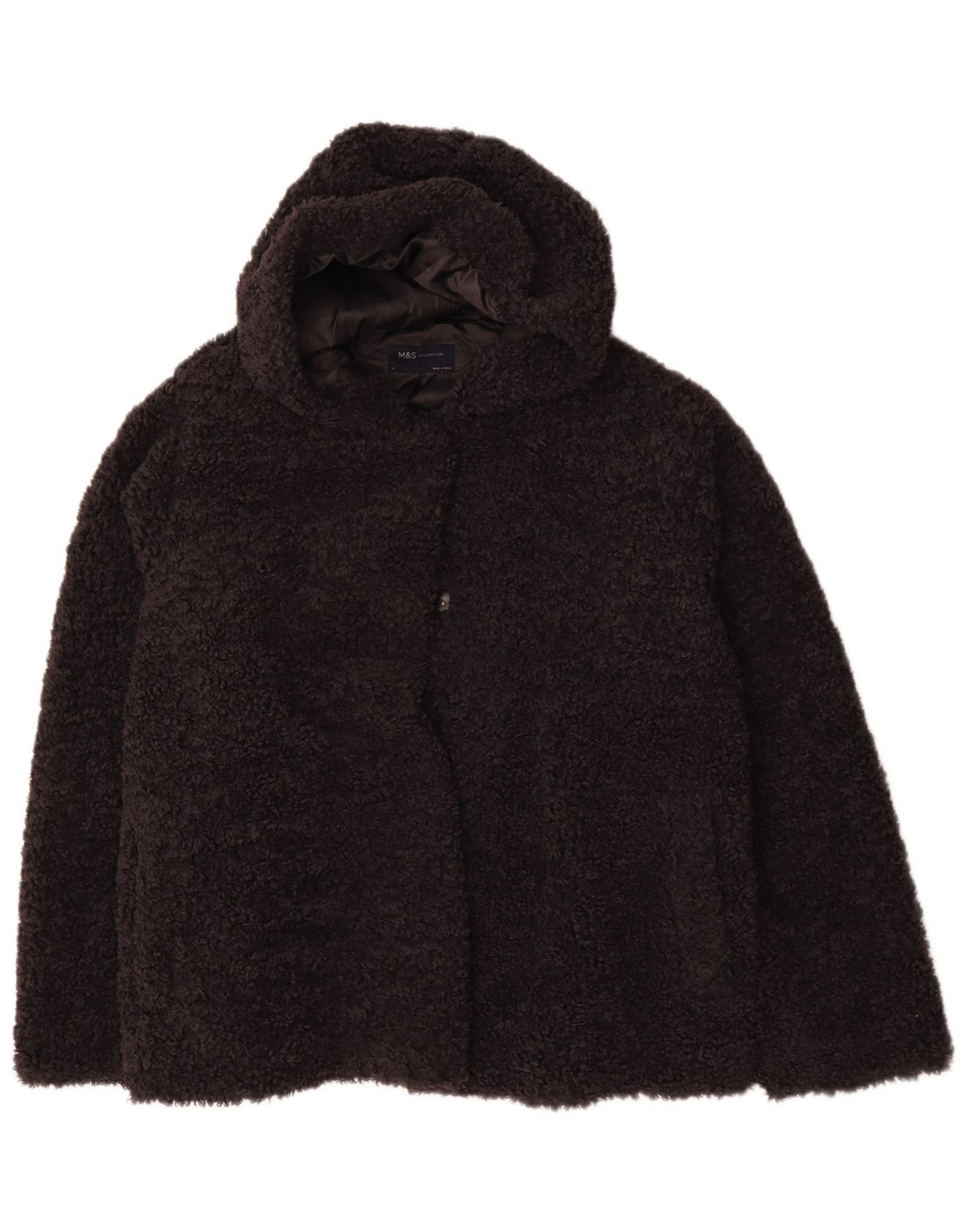 Damska kurtka polarowa z kapturem Marks & Spencer UK 22 3XL Granatowy poliester