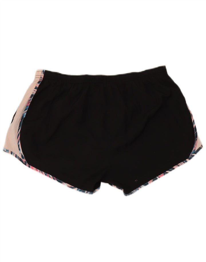 Damskie spodenki sportowe Nike Dri Fit UK 14, duży czarny poliester z blokami kolorów