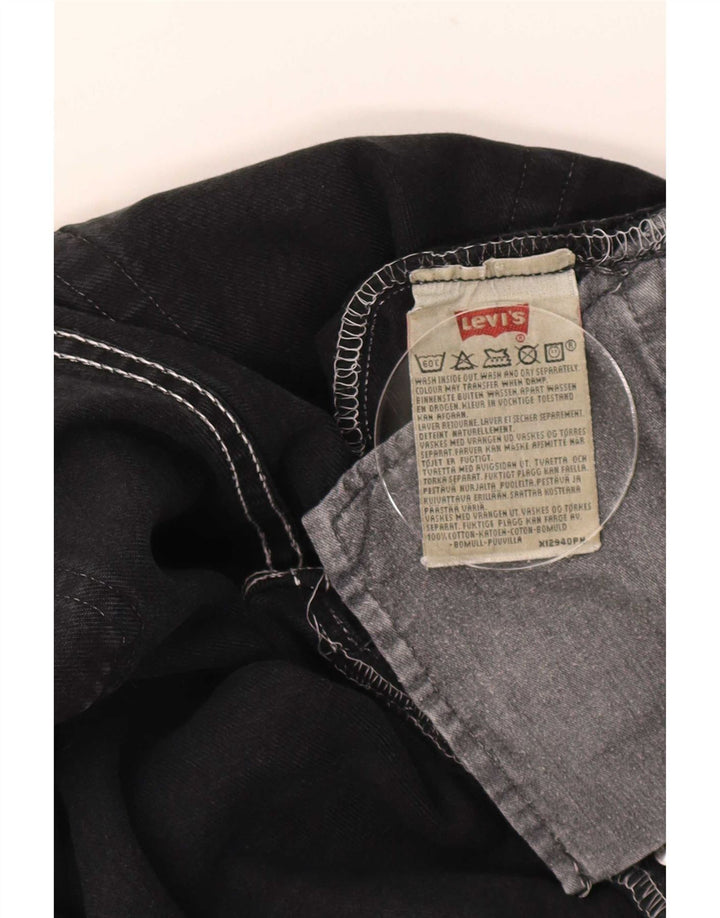 Męskie proste dżinsy Levi's W31 L30 Czarna bawełna