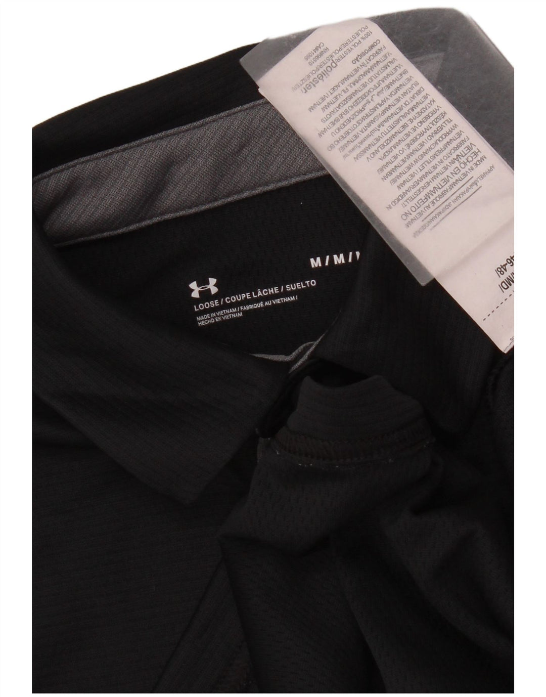Męska koszulka polo Under Armour, średni czarny poliester