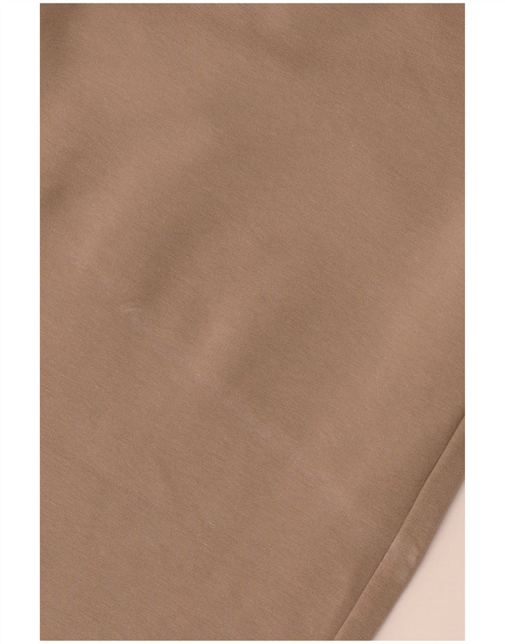 Damskie spodnie dresowe z szeroką nogawką ELLESSE UK 12 w kolorze średniego beżu