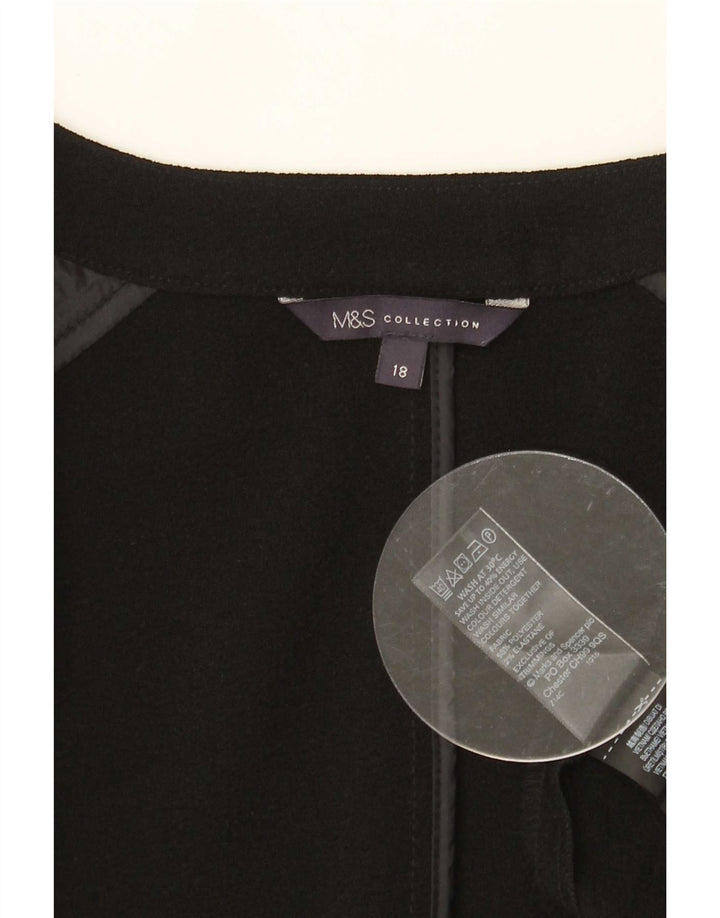 Marks & Spencer Damska kamizelka o przedłużonym fasonie, UK 18 XL, czarna, poliester