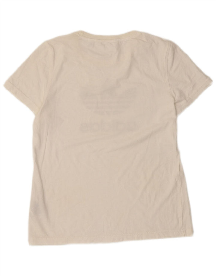 Damska koszulka z grafiką Adidas Top UK 14 Średnia biała bawełna