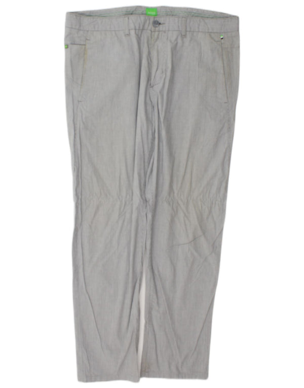 Męskie spodnie chino Hugo Boss EU 54 2XL W42 L30 Niebieskie paski bawełniane