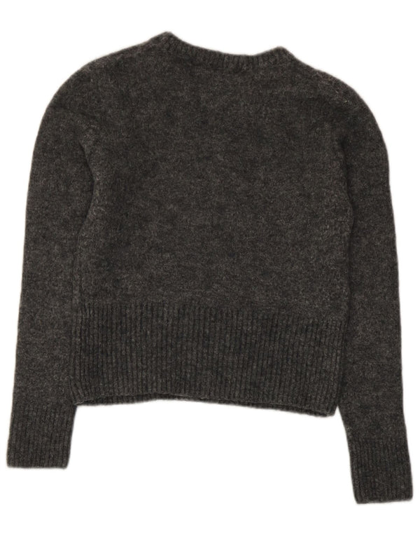 Damski sweter Zara z dekoltem w łódkę, UK 8, mały, szary nylon