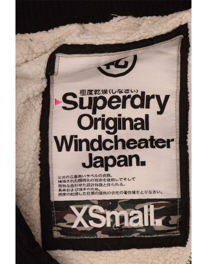 Damska kurtka wiatrówka Superdry The Windcheater Graphic UK 6 XS, czarna