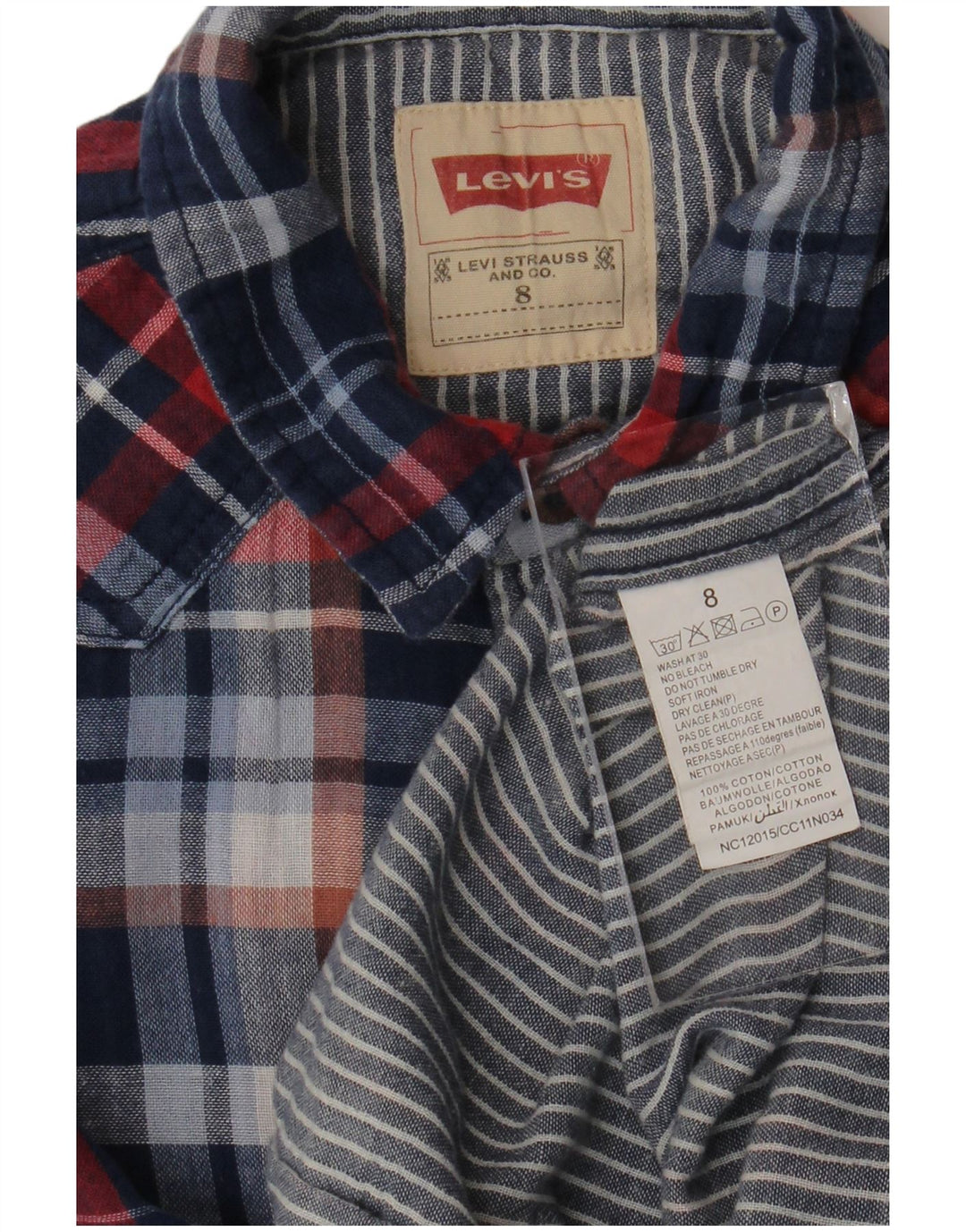 Koszula chłopięca Levi's San Francisco z długim rękawem 7-8 lat w granatową kratę