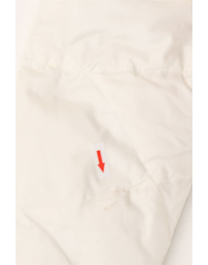 Damska kurtka oversize Guess UK 6 XS, biała, poliestrowa