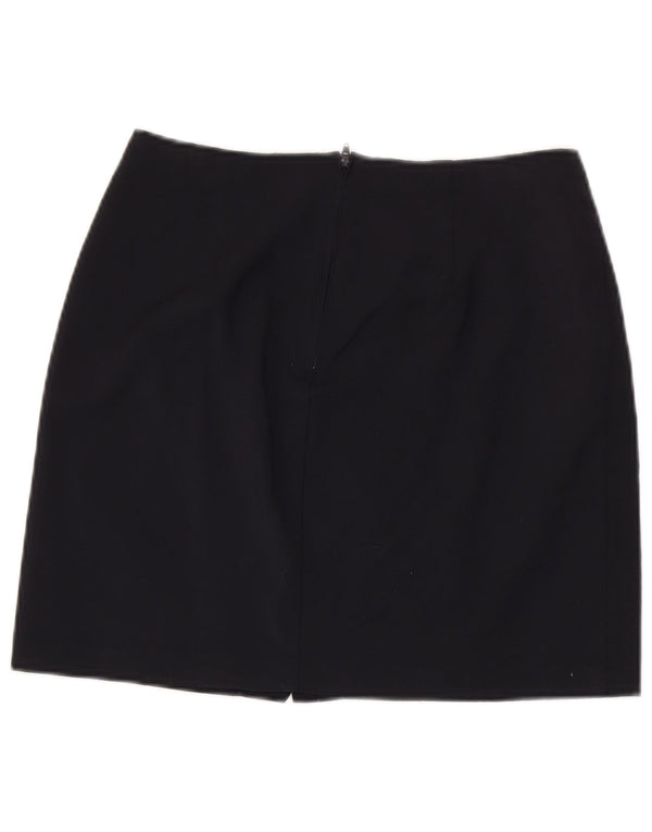 Spódnica mini damska Benetton IT 44 Medium W28 Granatowa wełna dziewicza