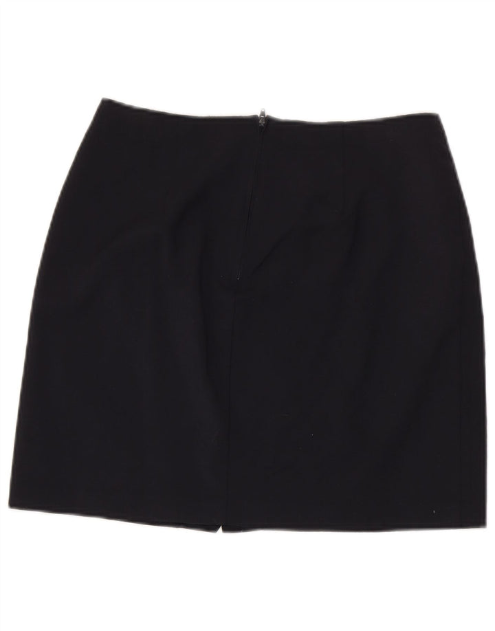 Spódnica mini damska Benetton IT 44 Medium W28 Granatowa wełna dziewicza