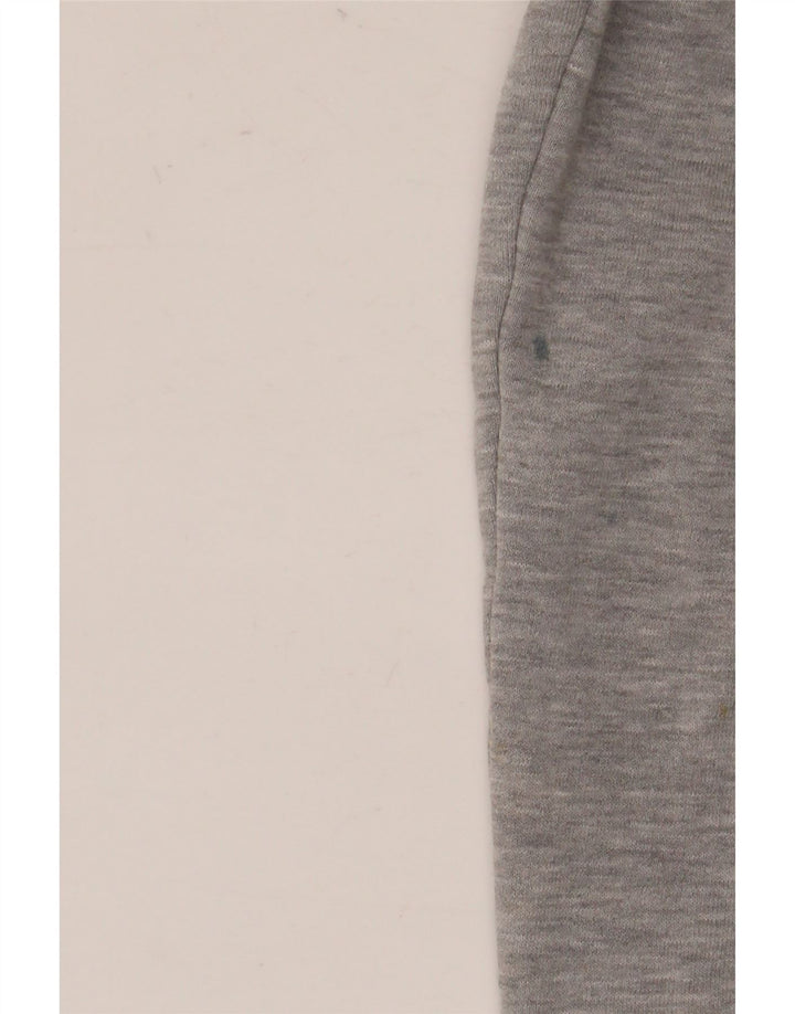 Adidas Męski sweter z kapturem i zamkiem błyskawicznym, duży, szary, nakrapiany, bawełniany