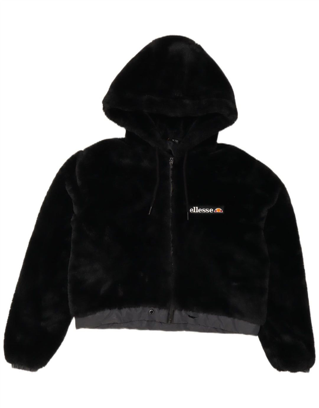Damska kurtka bomberka Ellesse Oversize z kapturem Teddy Bear UK 8 Small Black