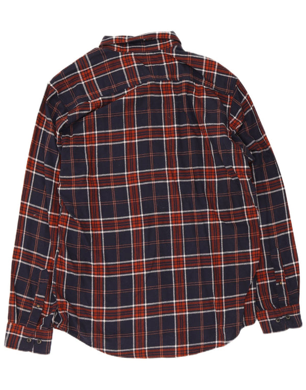 Koszula flanelowa męska Jack & Jones XL, bawełniana, granatowa w kratę