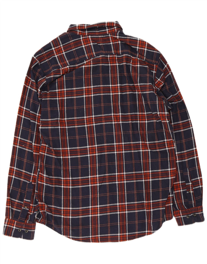 Koszula flanelowa męska Jack & Jones XL, bawełniana, granatowa w kratę