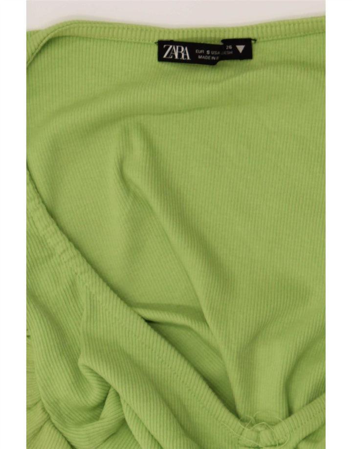 Damska bluzka Zara Crop Top UK 8 Small Green