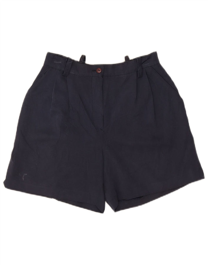 VINTAGE Womens Pegged Chino Shorts IT 44 Medium W27 Navy Blue Viscose