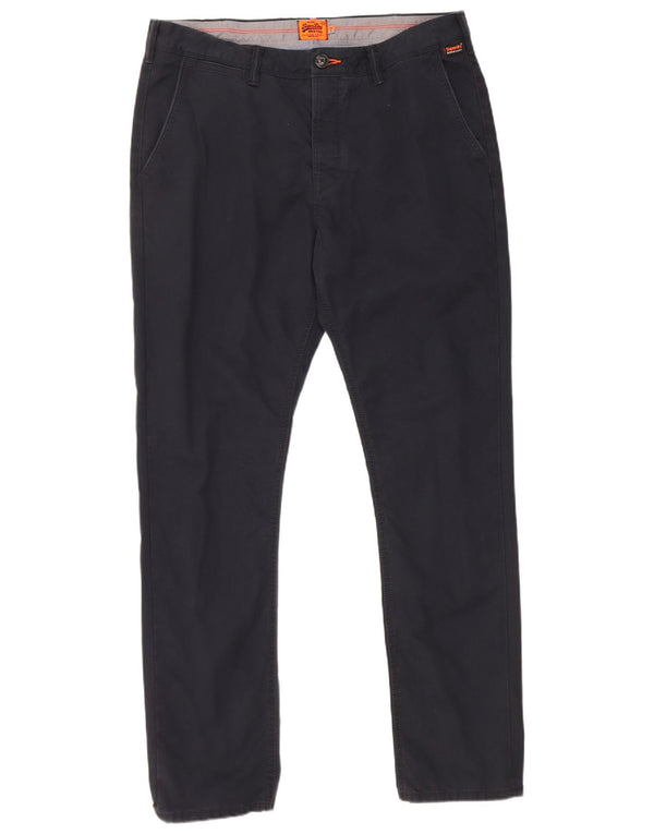 Męskie spodnie chino Superdry XL W36 L31 Granatowe, bawełniane