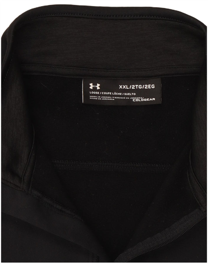 Męski dres Under Armour Cold Gear z zamkiem błyskawicznym na szyi, 2XL w kolorze czarnym