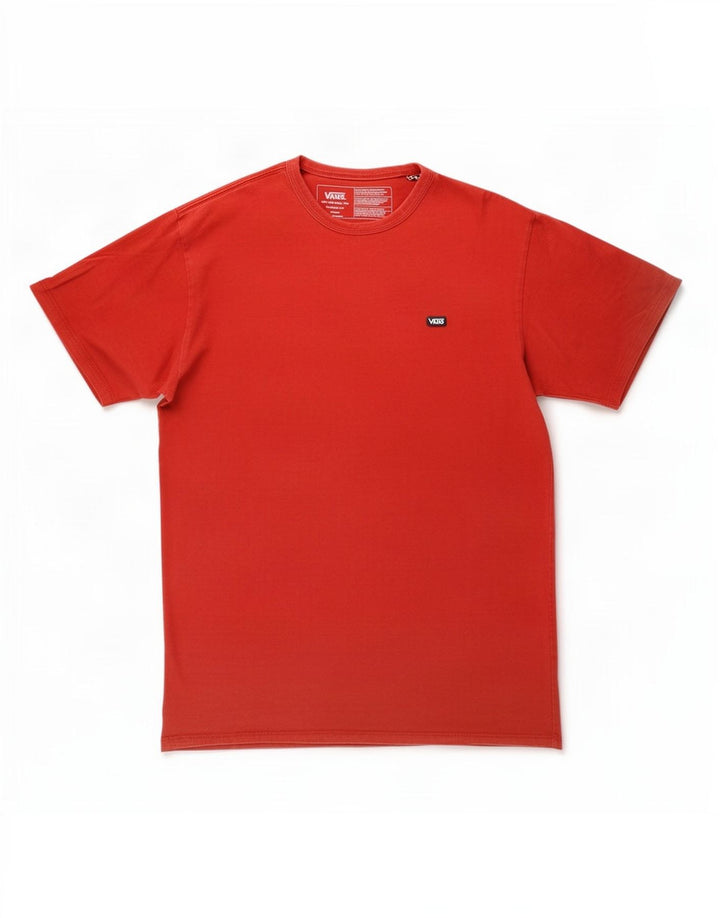 T-shirt męski Vans, bawełniany, średni czerwony