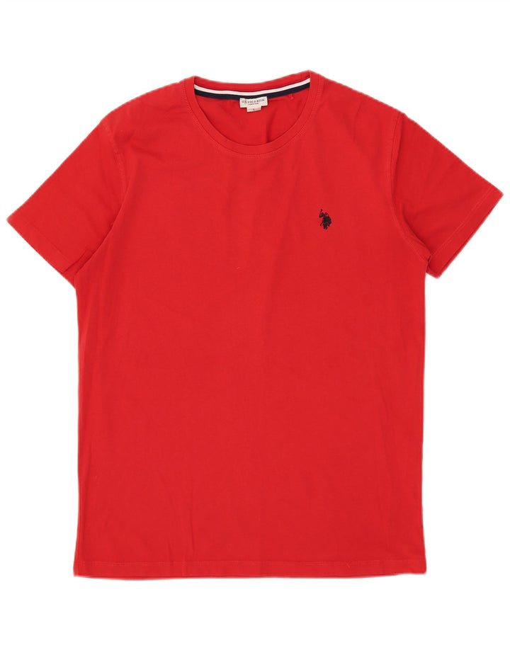 US Polo Assn. Męski T-shirt Top, duży, czerwony