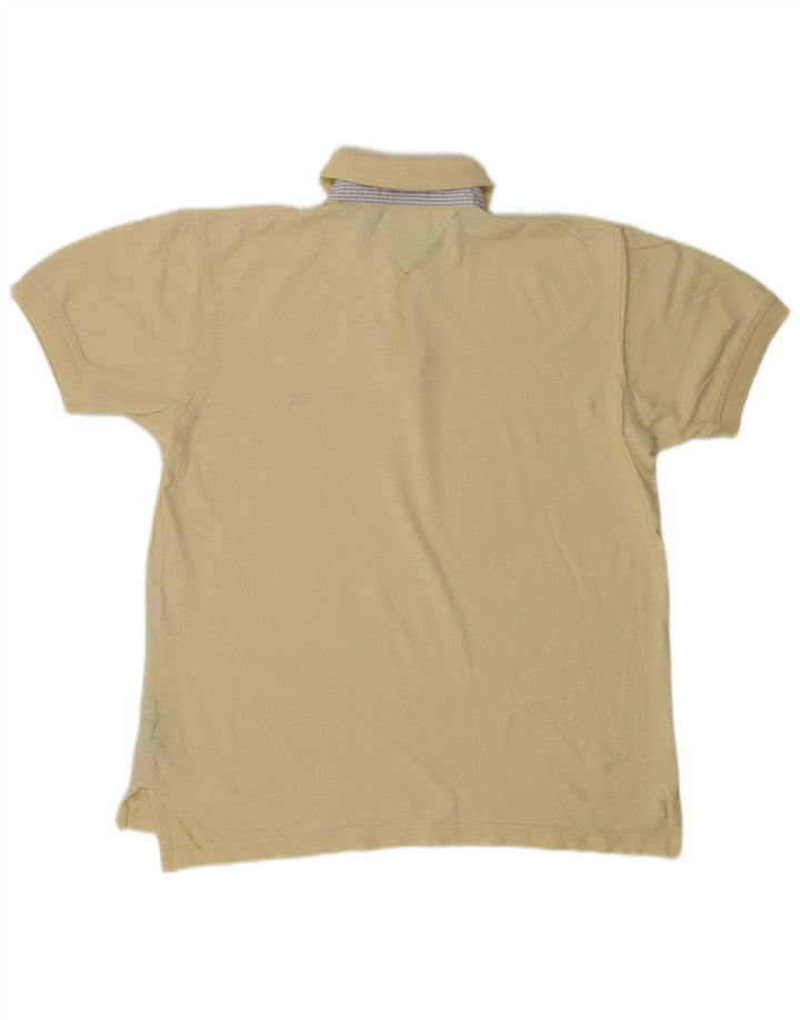 Męska koszulka polo Tommy Hilfiger, mała, żółta, bawełniana