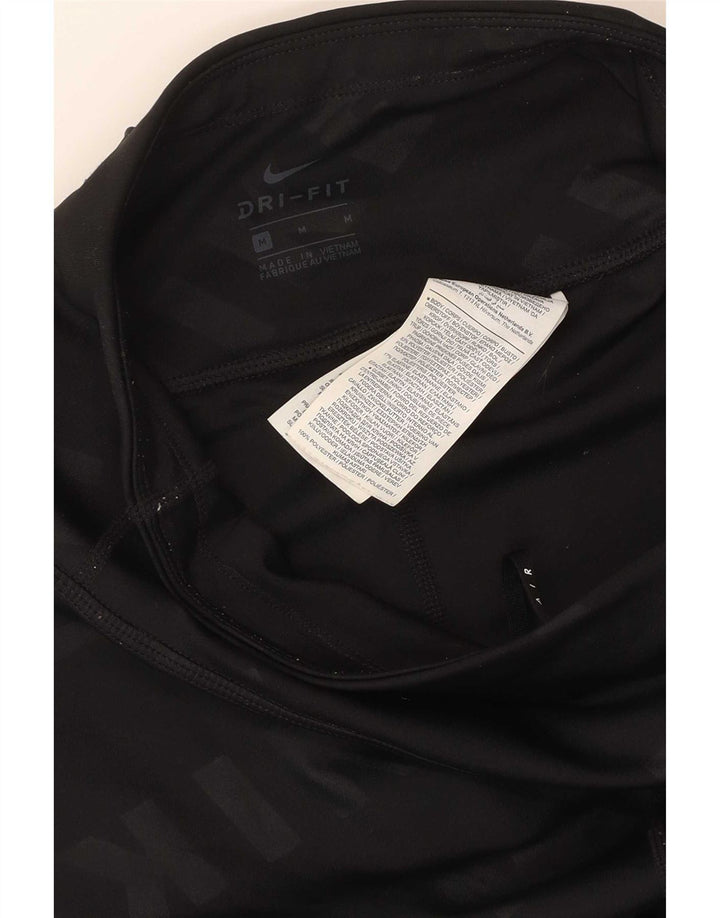 Damskie legginsy Nike Graphic Crop UK 12, średni czarny poliester