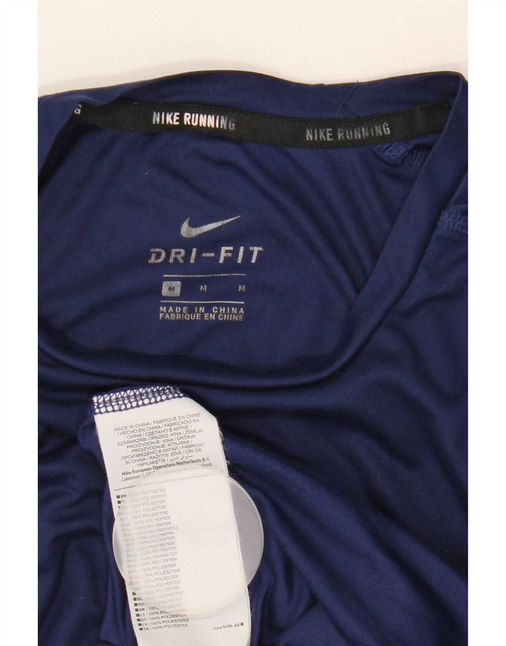 Męska koszulka Nike Dri Fit z długim rękawem, średni granatowy poliester
