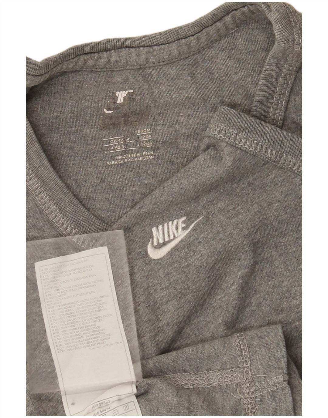 Męska koszulka z kamizelką Nike, UK 42/44, duża, szara bawełna