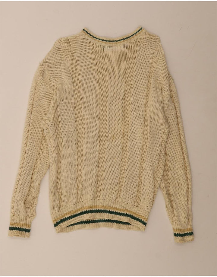 Męski sweter z dekoltem w łódkę Henry Cottons, duży, żółty