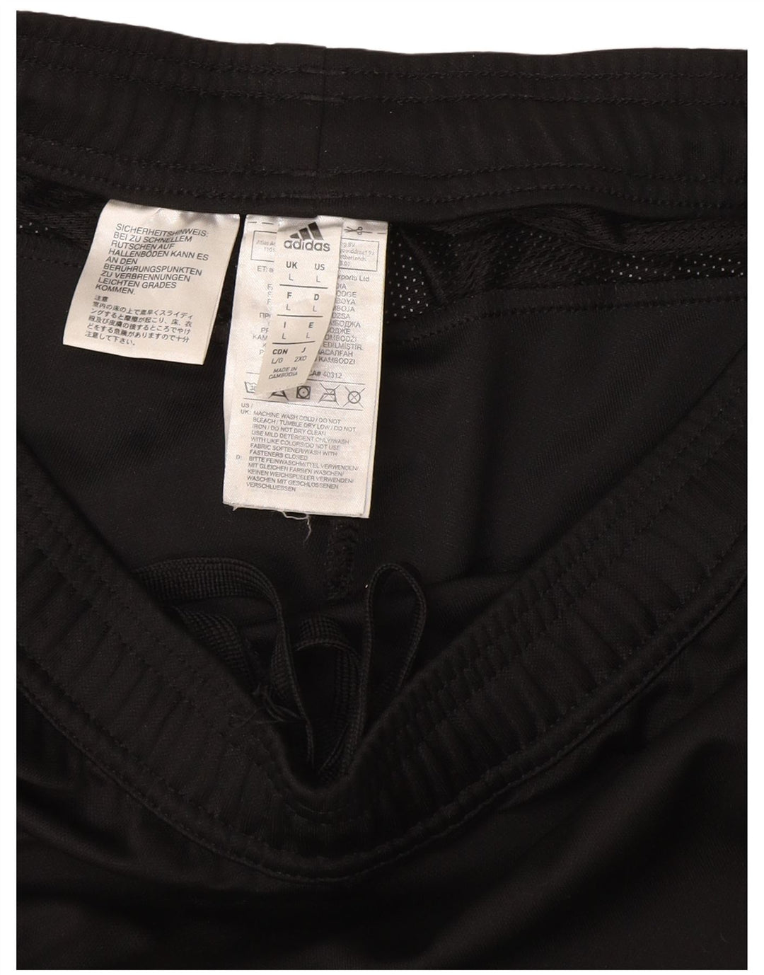 Męskie spodnie dresowe Adidas, duże, czarne, poliestrowe